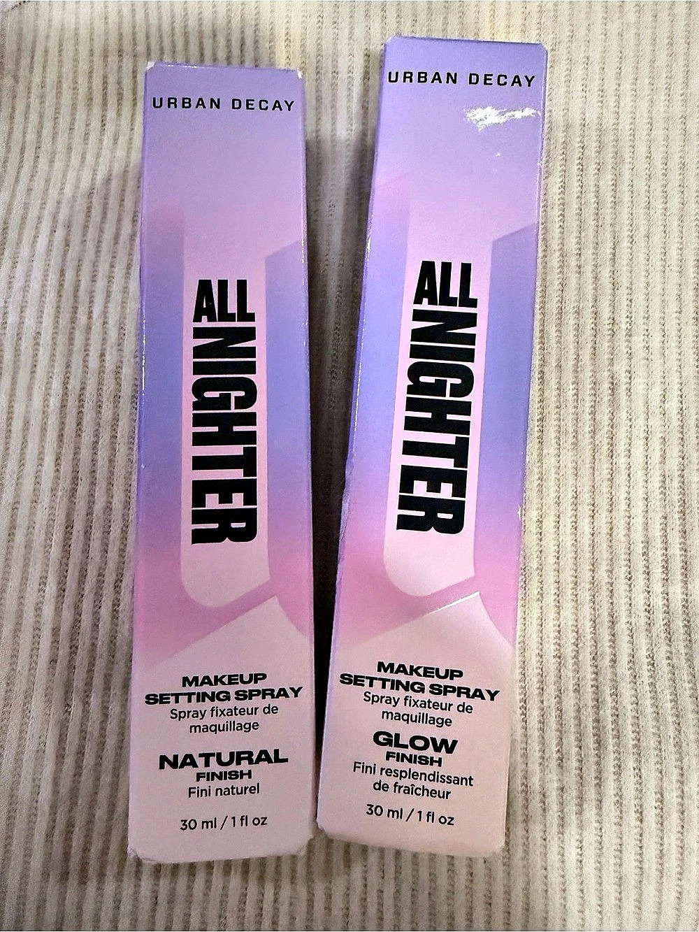 Two Urban Decay All Nighter Makeup Setting Spray - Natural and Glow